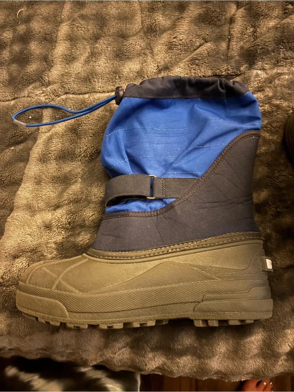 Columbia Youth Size 6 Powderbug Plus ll Waterproof Winter Snow Boots Blue Gray